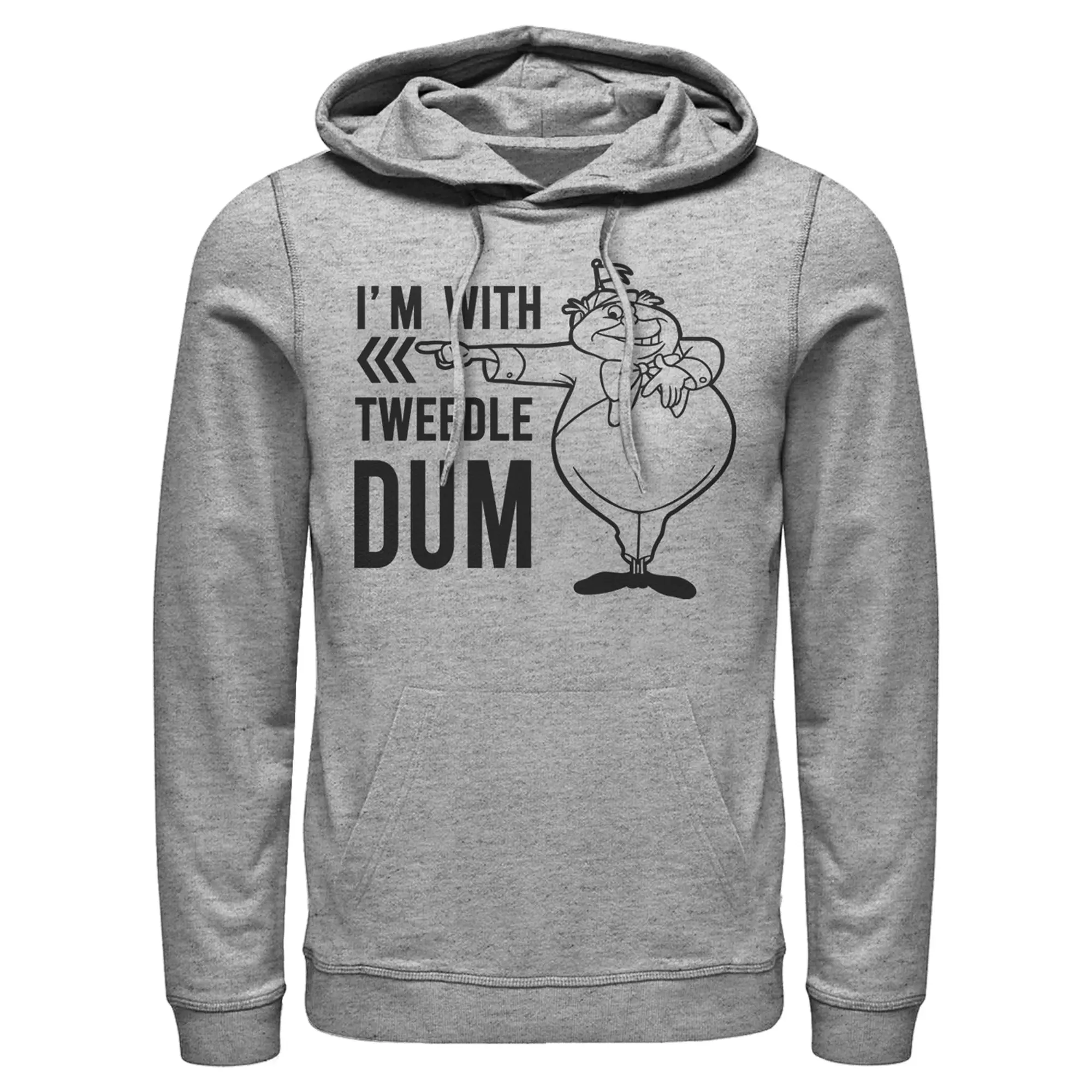 Men's Alice in Wonderland I’m With Tweedledum Pull Over Hoodie