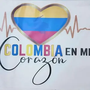 Colombia en mi Corazón" with Heart Design - 2x3 Vinyl Banner