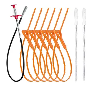 9 Pack Drain Clog Remover Tool Set – Snake, Auger & Cleaning Brushes