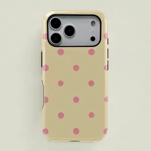 Polka Dot Pattern Phone Case, Durable Two-In-One Protection, Fits iPhone 17 16 15 14 13 12 Pro Max, Samsung S26 Galaxy S25 S24 S23 S22 Ultra Series