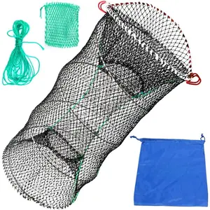 Crab Trap Bait Lobster Crawfish Shrimp Portable Folded Cast Net Magic Collapsible Fishing Traps Nets Accessories for Blue Crabs