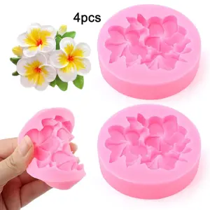 3D Flower Silicone Mold Set (4 pieces) Kit Diy - Suitable for making candles, soap, resin, and gypsum molds | Flower Mold Series, suitable for making crafts and decorations