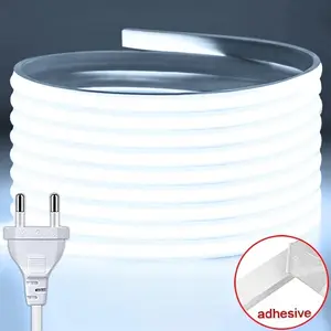 220V Led Strip High Brightness Waterproof COB LED Strip 220V with EU Plug for Room Bedroom Kitchen Outdoor Garden Lighting