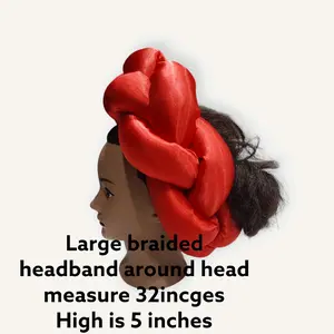 Braided Headband - Large Braided Design, Measure 32 Inches, High 5 Inches, Ideal for Stylish Hair Accessory