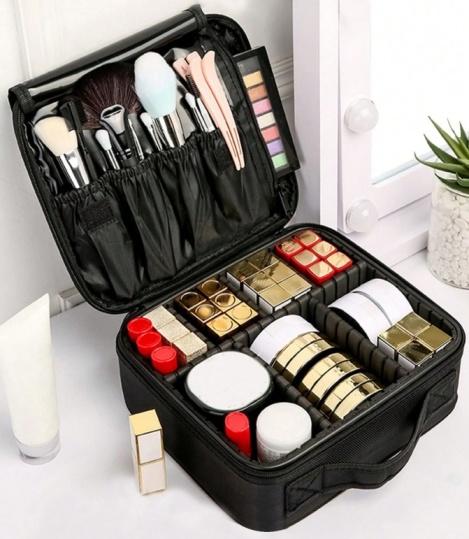 Travel Makeup Bag,Portable Makeup Case for Women,Professional Cosmetic Train Case Organizer Artist Storage Bag With Adjustable Dividers Brushes Toiletry Jewelry Digital Accessories Travel Makeup Bag,Portable Makeup Case for Women,Professional Cosmetic Train Case Organizer Artist Storage Bag With Adjustable Dividers Brushes Toiletry Jewelry Digital Accessories