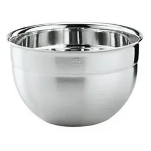 212 MAIN 8-Qt Deep Stainless Steel Professional Round Mixing Bowl Set, Flat Base, Pouring Rim, for Pottery & Ceramics DIY, Seasoning
