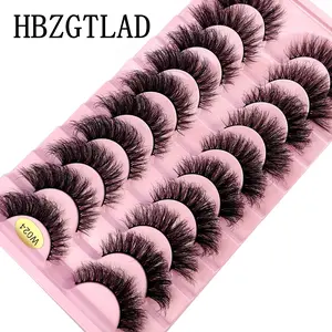 HBZGTLAD 10 Pairs Mink Lashes Full Volume False Eyelashes Dramatic Faux Mink Eyelashes Natural Look Cat Eye Volume Thick Soft Eye Lashes Multipack Makeup Cosmetic Daily