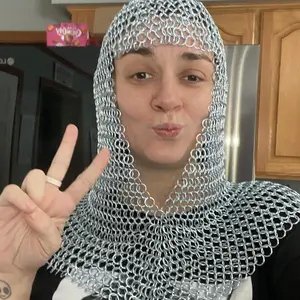 Medieval Warrior Chainmail Coif Armor, 18.75 Inches - Costumes for men, Cosplay, Renaissance