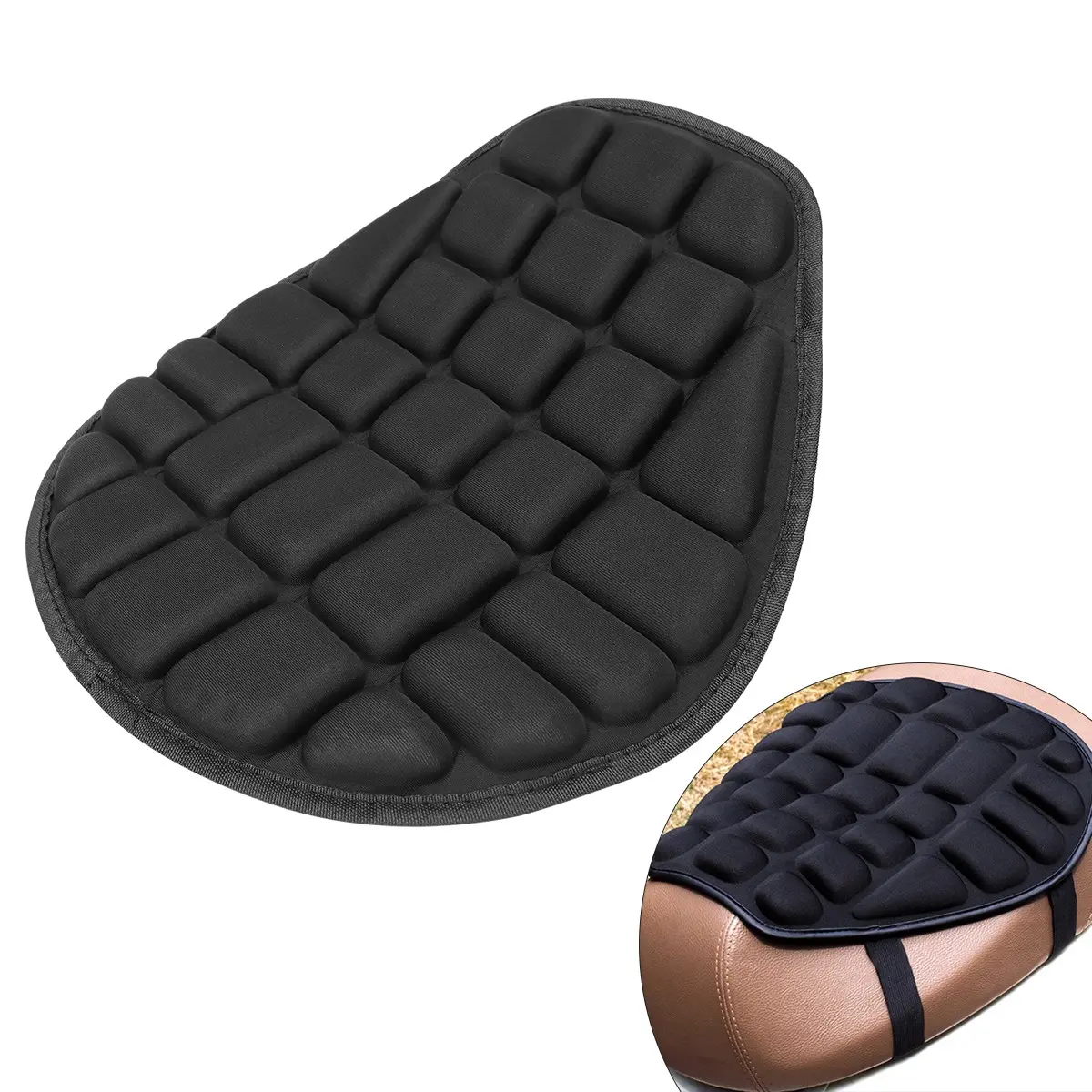 1pc Motorcycle Motorbike Seat Cushion, Shock Absorption and Pressure Relief Eva Material Soft Pad for Comfortable Long Rides, Breathable Design for Ultimate Riding Experience