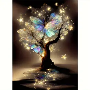 5D Diamond Painting Kit - Floral Tree Design Pattern Diamond Painting Set, Unframed, Suitable for Beginners And Craft Enthusiasts, an Ideal Home Decor Gift for Living Rooms, Bedrooms, And Studies