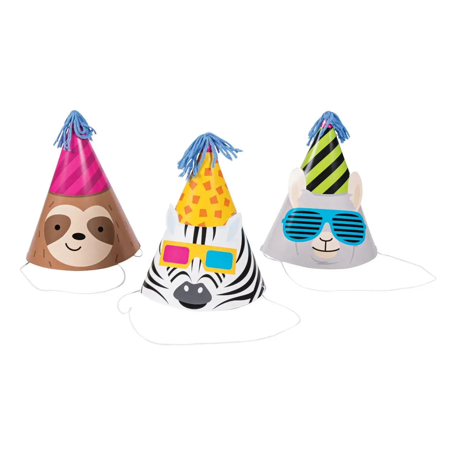 Party Animal Cone Party Hats - 12 Pc.