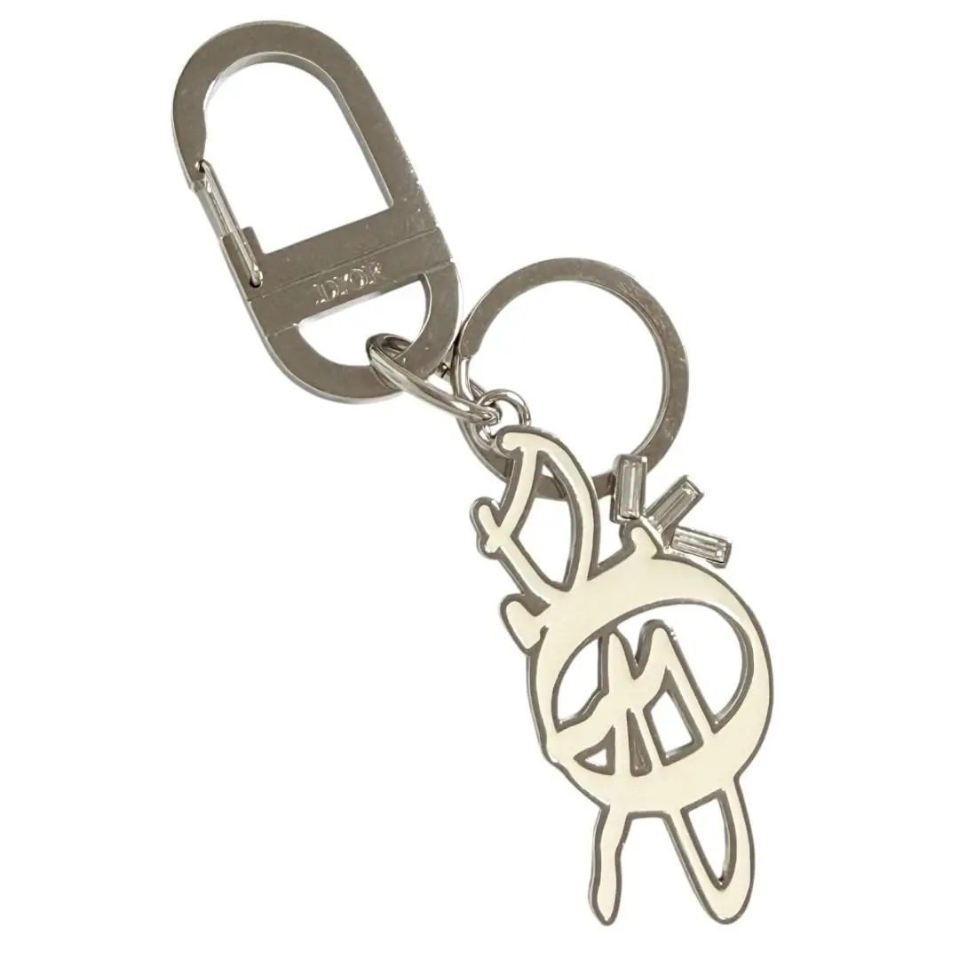 Pre-owned Dior Zinc Alloy Small Leather Goods Christian Cactus Jack Metal Keyring