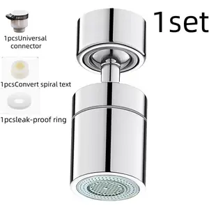 Universal Sink Faucet Adapter Kit, Water Filter Nozzle Accessories, Kitchen Splash Guard, Bathroom Adjustable Shower Head, Stainless Steel Faucet