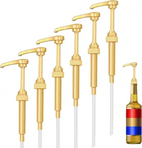 6 Pack Syruvia Coffee Syrup Pump Dispenser, Syrup Pump Is Compatible With Torani, Davinci, Jordans Skinny Syrups, Fits 25.4 Oz/750 ML Bottles