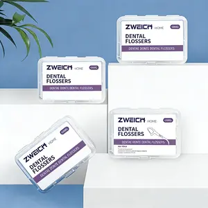 200 Count Dental Floss Picks - Thorough Teeth Cleaning, Strong and Tough Floss,Travel Boxed Floss Sticks (50 Count * 4 Boxes) Oral Comfort