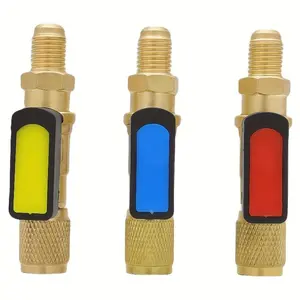 Mythtiger Copper Air Conditioner Refrigerant Filling Valve Kit - R410a & R32R22 Safety Ball Valve Adapter with Liquid Tube for Fluorine Coolant