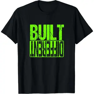 Green Built Different Graphic T-Shirt Green Color Men Women Summer Casual Short Sleeve Top Fashion Trendy Printed Tee for Daily Wear Outdoor Activity