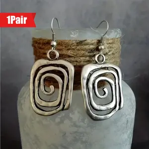 1 Pair Timeless Glamorous Vintage Swirl Earrings - Dazzling Dangle Design for Parties & Special Occasions - Perfect Show-Stopping Accessory