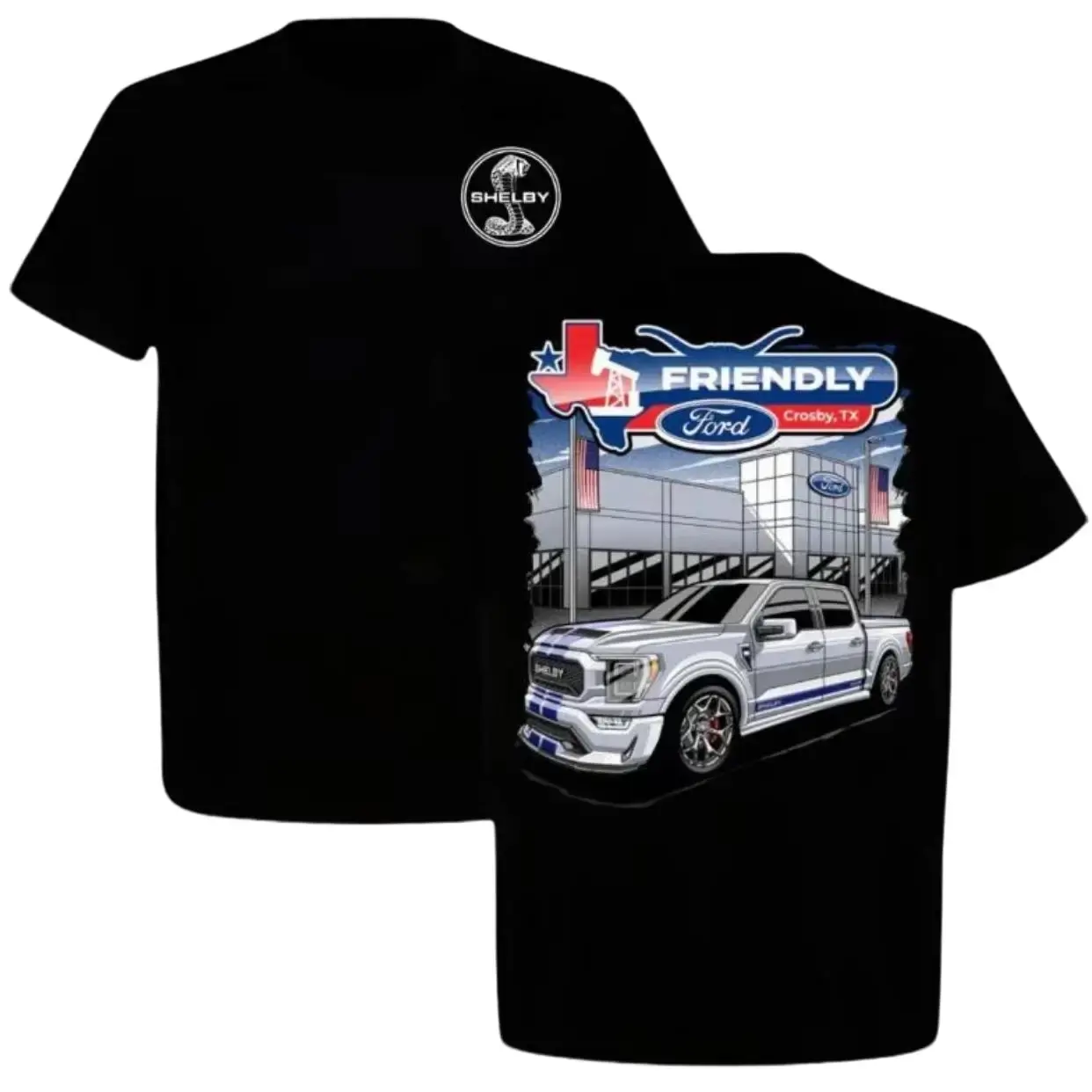 Shelby F150 Station T-Shirt, Truck Shirt Cotton Tee, American Muscle Truck Tee For Ford Fans, Modern Streetwear Classic Fit