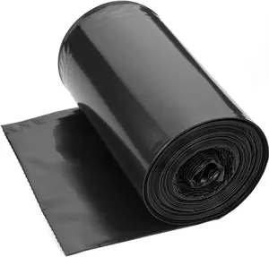 Trash Bag 30 Gallon 10 Count Big Garbage Bags No Flaps Ties 78x88cm 33.5g pc Unscented Black for Large Waste Disposal