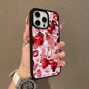 Trendy Magnetic Case for iPhone11/12/13/14/15/16/17/promax Cherry Love Collage MagSafe Ready, Ultra Thin & Shockproof | Cute Pick for Girls