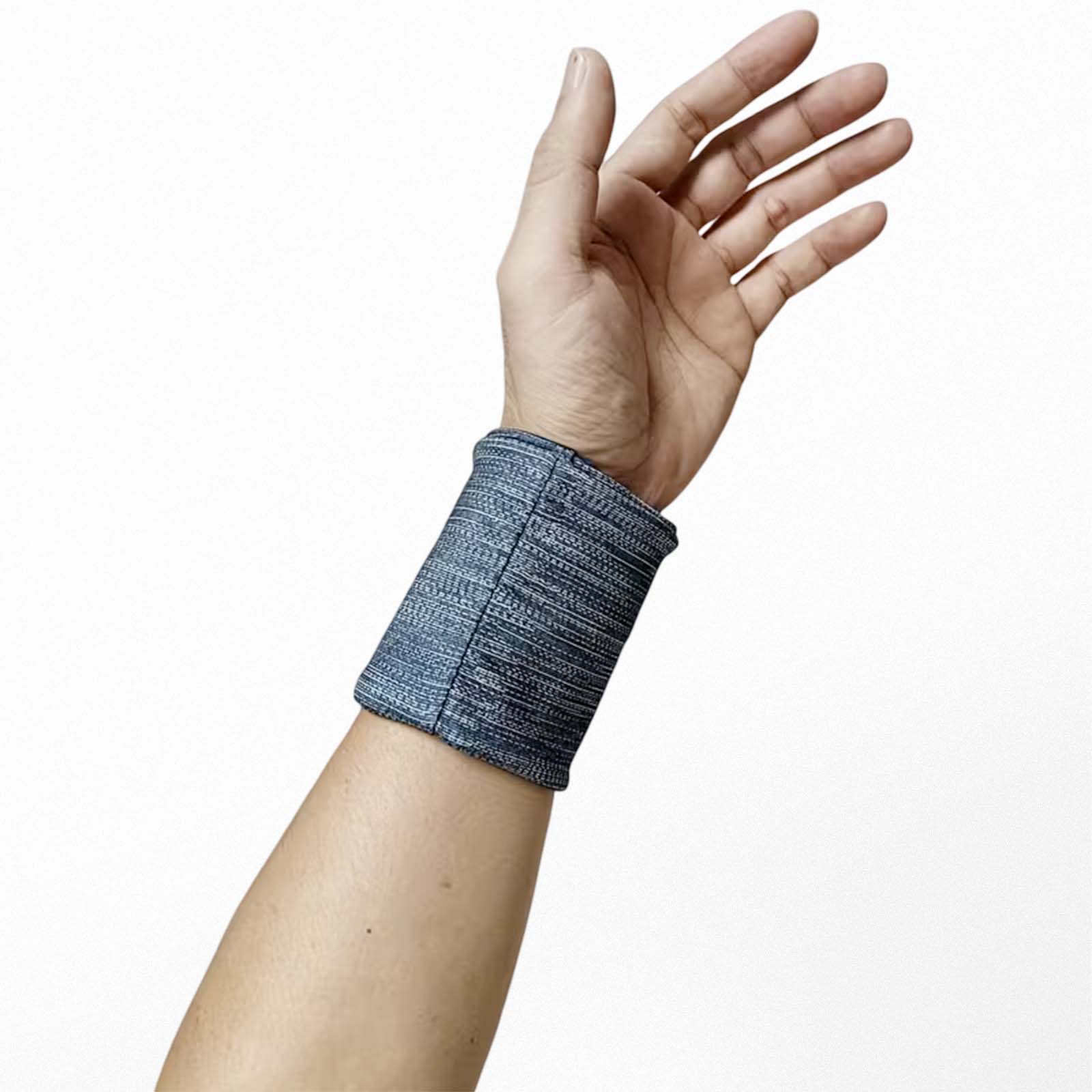 Wrist Wallet Wristband with Zipper, Soft Cotton Sweatband for Men & Women, Lightweight Sweat Absorbent Wrist Pouch for Running, Walking, Basketball, Football, Tennis, Hiking & Workout