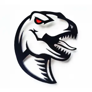 2x Raptor Dinosaur Redeye Badge Logo Emblem for Ford F150 Raptor Dodge TRX RAM