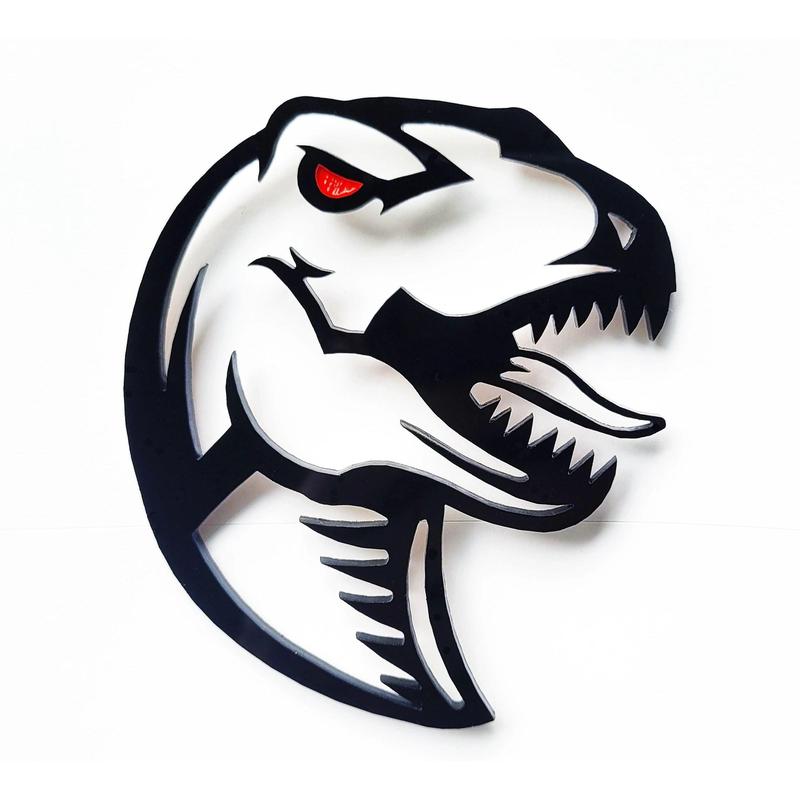 2x Raptor Dinosaur Redeye Badge Logo Emblem for Ford F150 Raptor Dodge TRX RAM