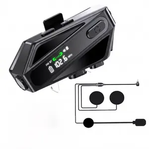 Motorcycle Helmet Wireless Headphones Adult Bluetooth LED Lighting FM Intercom AI Noise Canceling IPX6 Waterproof Wireless Charging Case Silicone Carabiner Cleaning Kit for Riding Commuting