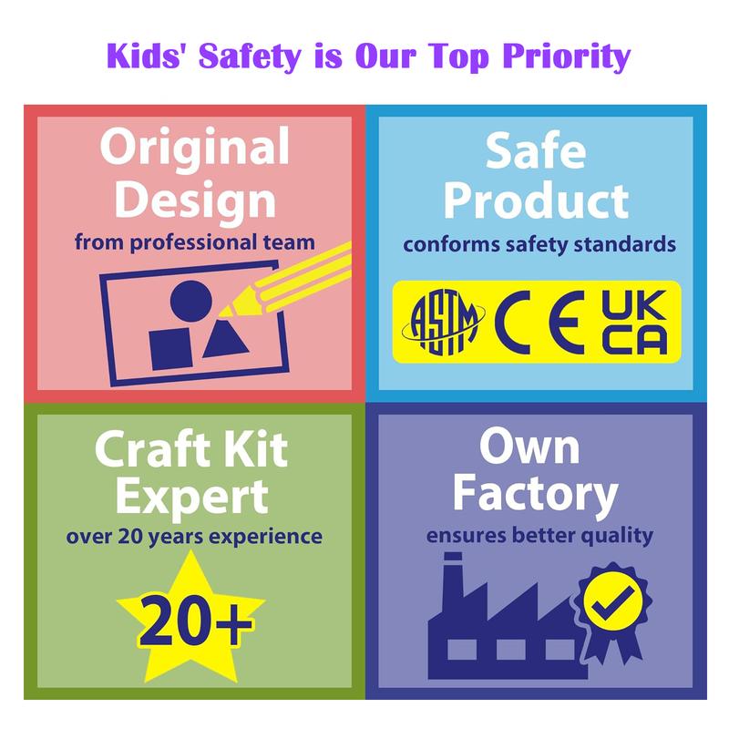 Paper Craft Kit for Toddlers Age 3-8 Years Old, 16Pcs Cute DIY Arts and Crafts Supplies Box, Preschool Organized Creative Activities Toys for Boys Girls