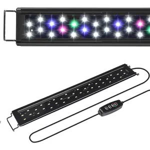 LED Aquarium Light for 30 to 38 Inch Fish , Auto  Off with Timer, Full , Adjustable Brightness,  Moonlight Mode, for  Water Low-to-Mid Light