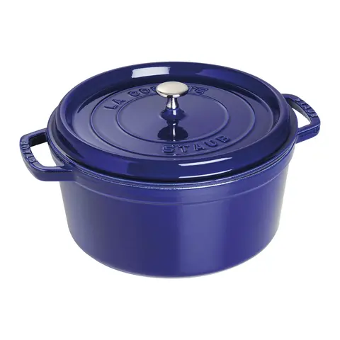 STAUB Enameled Cast Iron Cocotte, 7-qt Round Dutch Oven, Made in France