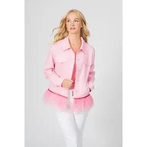Feathers & Crystals Jacket Pink