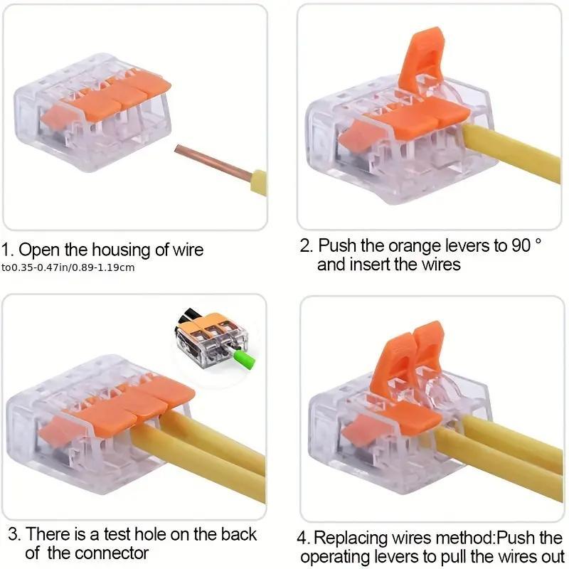 Electrical Quick Connectors, Durable Reliable Connectors, 2/3/5 Ports Wire Nut Connectors, Wire Connections Connector for Home & Office, Funny Gift