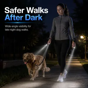 Fix It Faster LED Flashlight Gloves, Hands-Free Finger Lights for Auto Repair, Camping, Fishing & Night DIY Tasks, 1 Pair