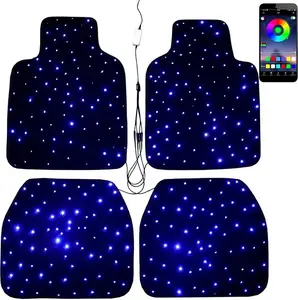 Starlight Waterproof Car Floor Mats 4PC 100+ Colors USB Universal Fit