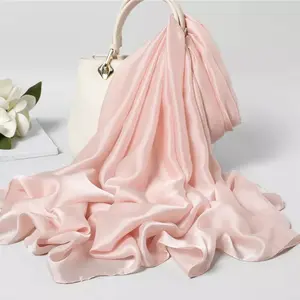 Blush Serenity Silk-Emulation Satin Large Scarf