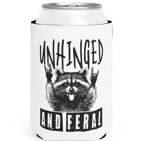 Unhinged And Feral Funny sleeve Gift for Mom Mothers Day racoon Can Coolie Drinkware Mug Tumbler Cup Bottles Portable White Cold-Hot Insulator party