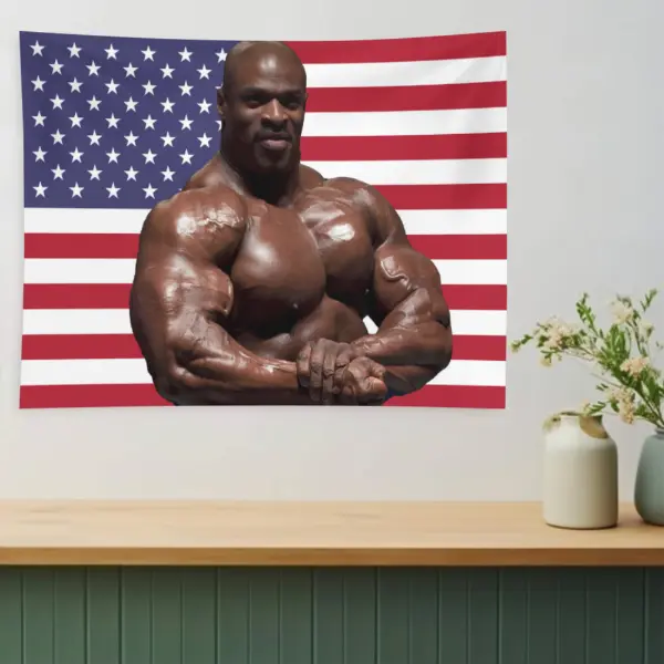 ronnie coleman ''Flag/Tapestry-Wall decor-Fan'' Tapestry