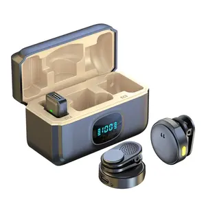 Lapel Lavalier Professional Dual Wireless Microphone Buttonhole Tie Mic Mini For iPhone Android Phone Cell Mobile PC Micro Audio