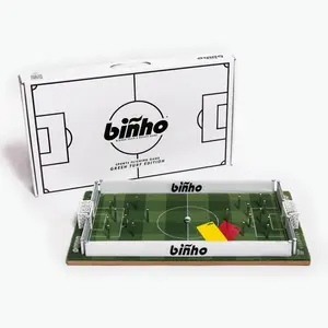 Binho Board Classic Board Game Stadium Stripes Edition - 2-Player Fast-Paced Finger Flicker Pinball Family Board Games - Portable Tabletop Sports Game Set for Any Occasion