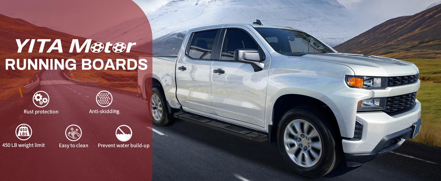 YITAMOTOR 6 Inches Running Boards Compatible with 2019-2025 Dodge Ram 1500 New Body Crew Cab, Stainless Steel Side Steps
