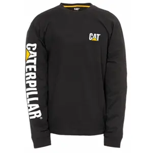 Summit Resource International  CAT Long Sleeve Trademark T-Shirt, Black - Extra Large