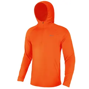 SG Edge Men's 1/4 Zip Long Sleeve Hoodie Sun Shirt with Thumbholes, Quick-Dry UPF 50+ Sun Protection Rash Guard for Fishing Hiking, outdoorfun