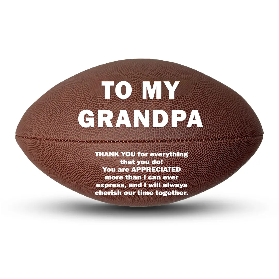 Custom To My Grandpa Football Gift, Personalized Football