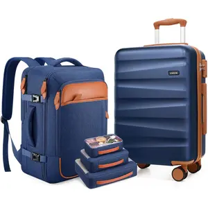 UKEIN Carry-On Luggage Set with Backpack – 3-Piece Lightweight Travel Set with Spinner Wheels & TSA Lock,YKK Zipper,  Airline Approved, Business Trip Luggage, Lightweight Travel Luggage,summervibes