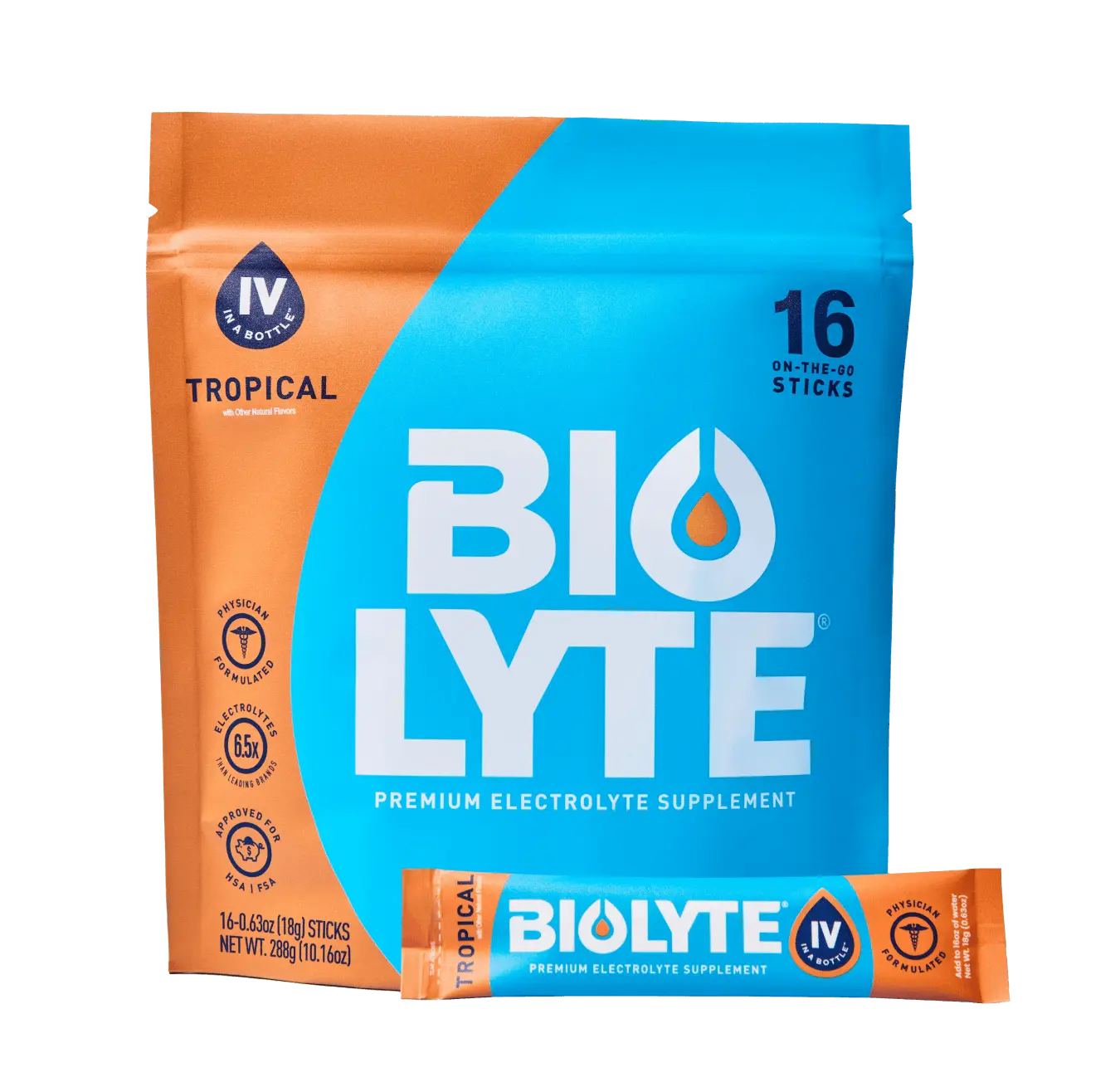 BIOLYTE TROPICAL - ON THE GO - 16 STICKS