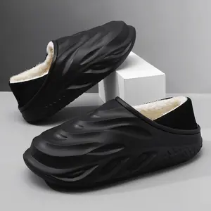 Winter warm fuzzy slippers for indoor & outdoor, ultra comfy plush lining, non-slip sole, lightweight clog style, perfect for cold weather & holiday gifting