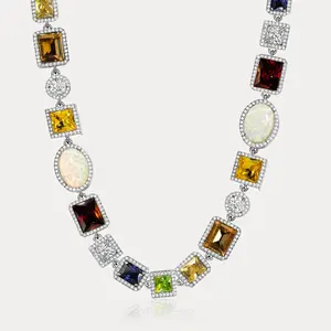 Motley Gemstone Chain - Silver