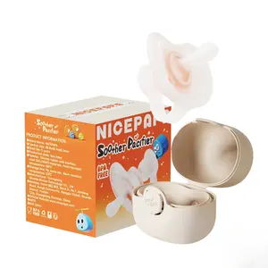 NICE PAPA pacifier, suitable for babies 0-6 months+, BPA-free silicone, breathable design, comes with a storage box, breathable and comfortable, suitable for boys and girls